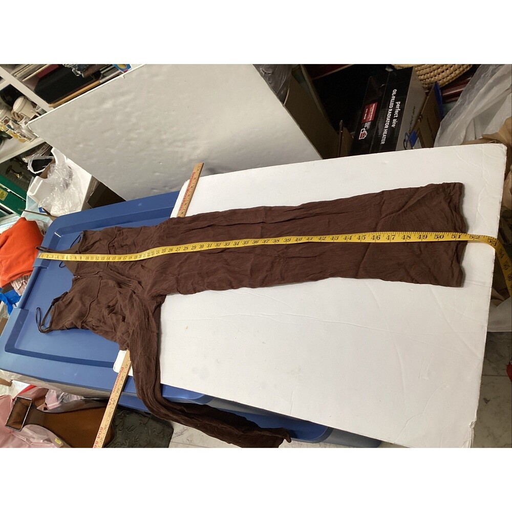 Francesca’s audrey parks jumpsuit sz S brown pockets adjustable straps - Picture 9 of 14